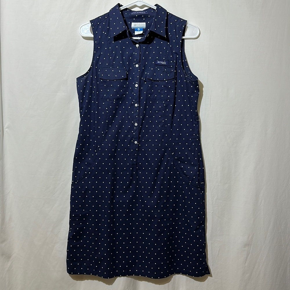 Columbia PFG Super Bonehead Sleeveless Polka Dot Dress